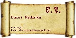 Bucsi Nadinka névjegykártya